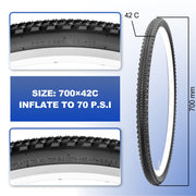 Mohegia Gravel Bike Tire Set - 700×42C