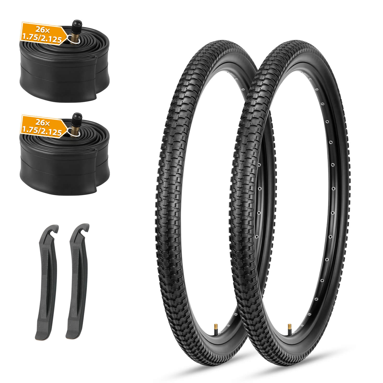 MOHEGIA Mountain Bike Tires Set: 2 Pack 26x2.1/27.5x2.1/29x2.1