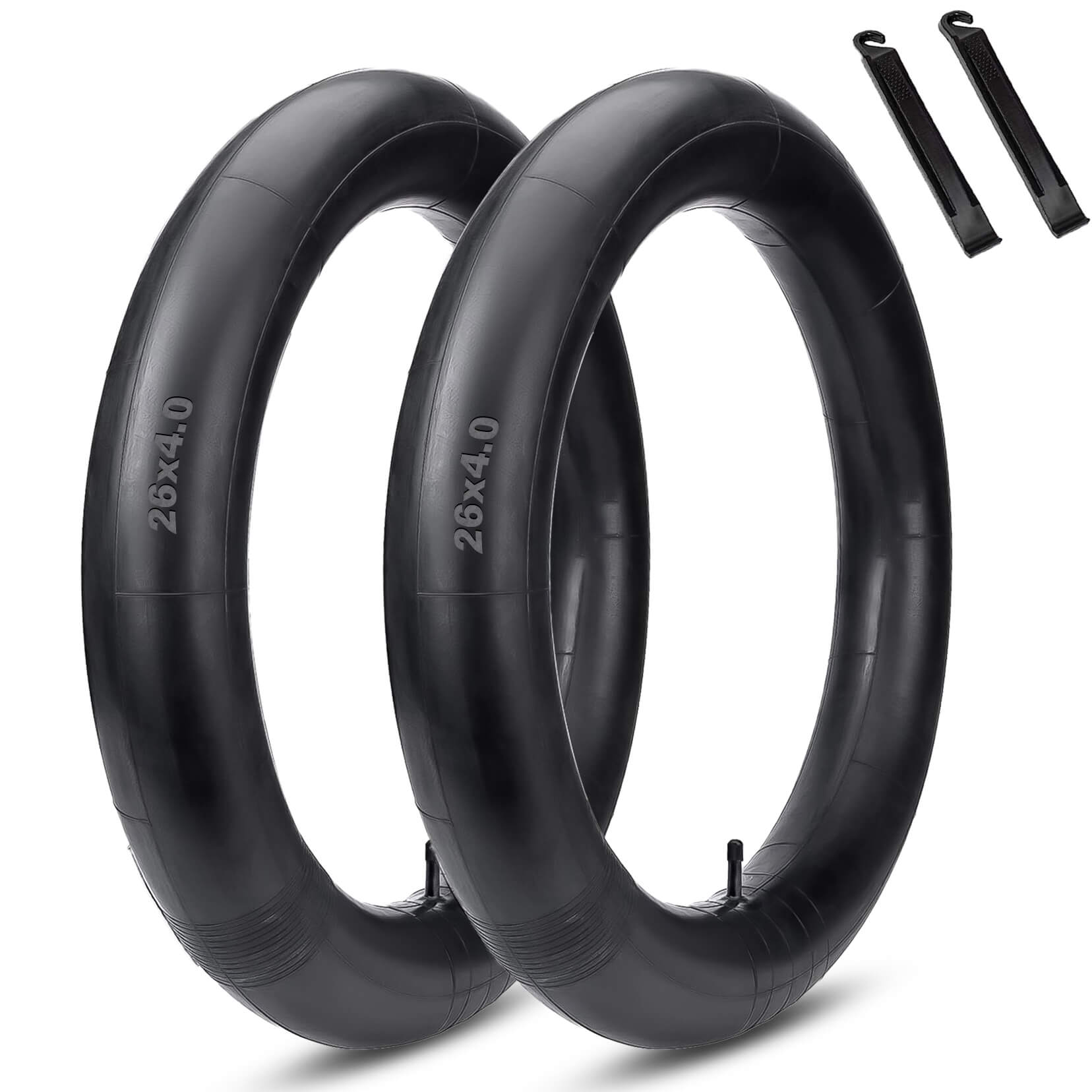 2-packed Hycline 20x4.0 / 26x4.0 fat tire tubes for fat bicycles and electric bikes