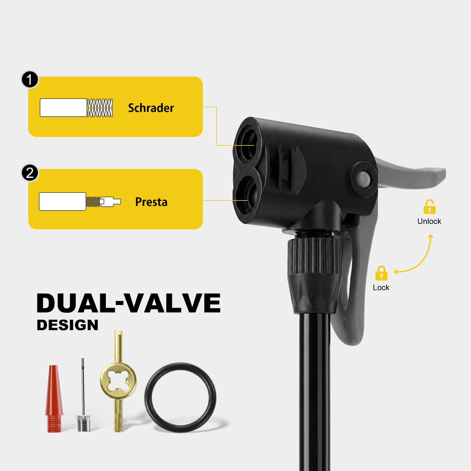 MOHEGIA Booster Tire Floor Pump