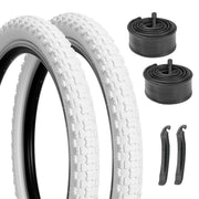 MOHEGIA 2-Pack Beige & White Wall Kid Tire Set - 16"/20"×2.125"