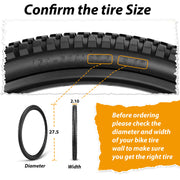 MOHEGIA Mountain Bike Tires Set: 2 Pack 26x2.1/27.5x2.1/29x2.1