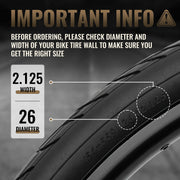 MOHEGIA City Bike Tires Set: 2 Pack 24/26x2.125