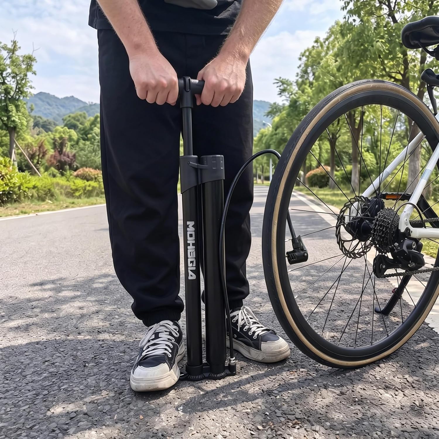 MOHEGIA Booster Tire Floor Pump