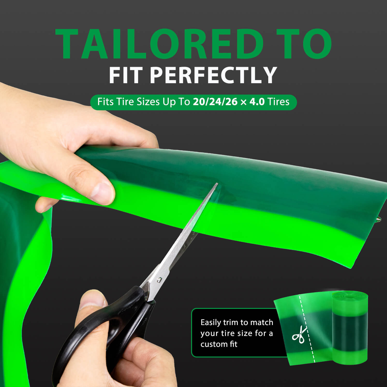 How to use and trim Hycline 2 Pack Fat Tire Liners