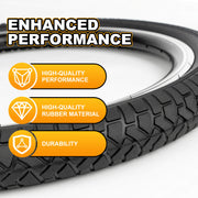 MOHEGIA 2 Pack Kids Bike Tires Set: 16x2.125/ 20x2.125