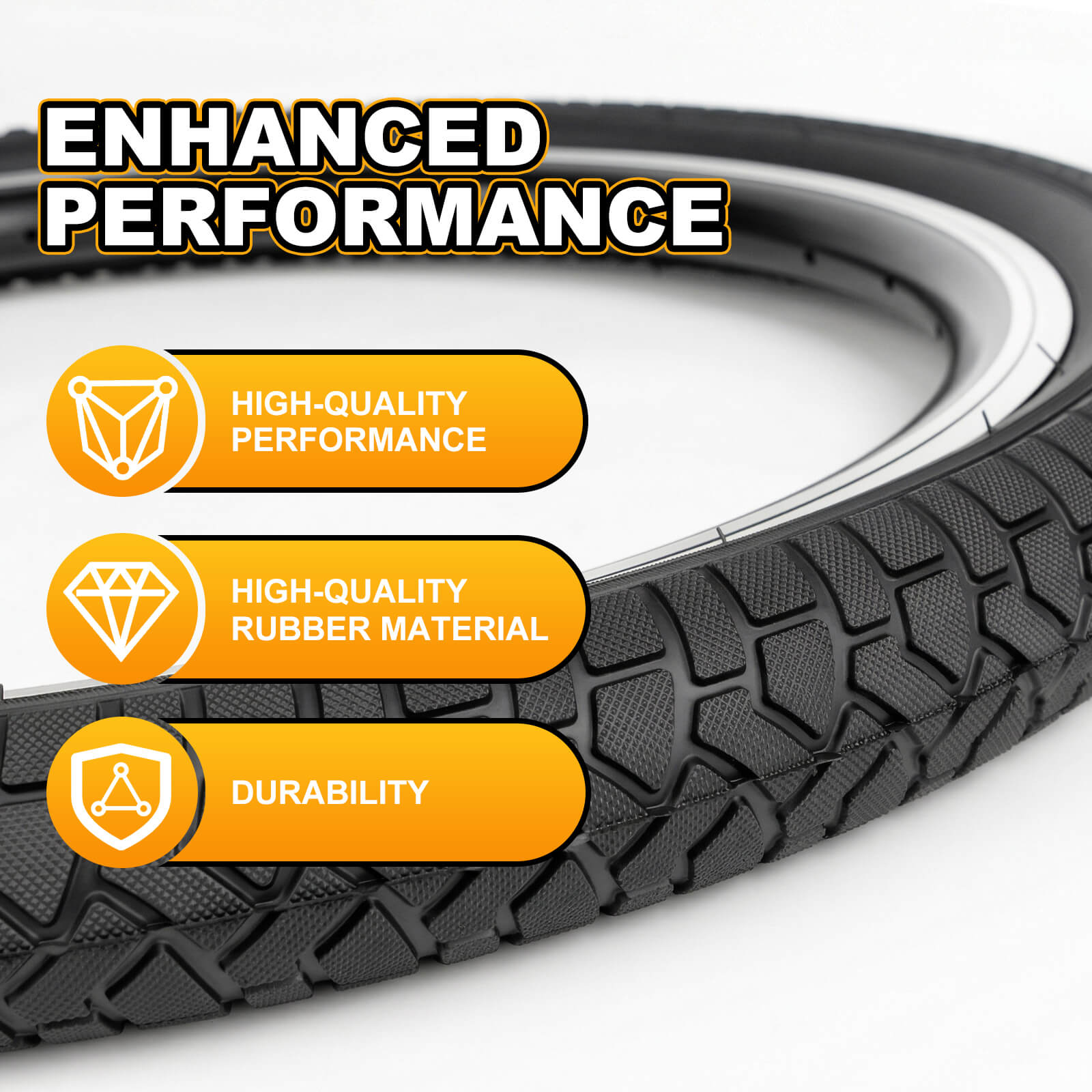 MOHEGIA 2 Pack Kids Bike Tires Set: 16x2.125/ 20x2.125