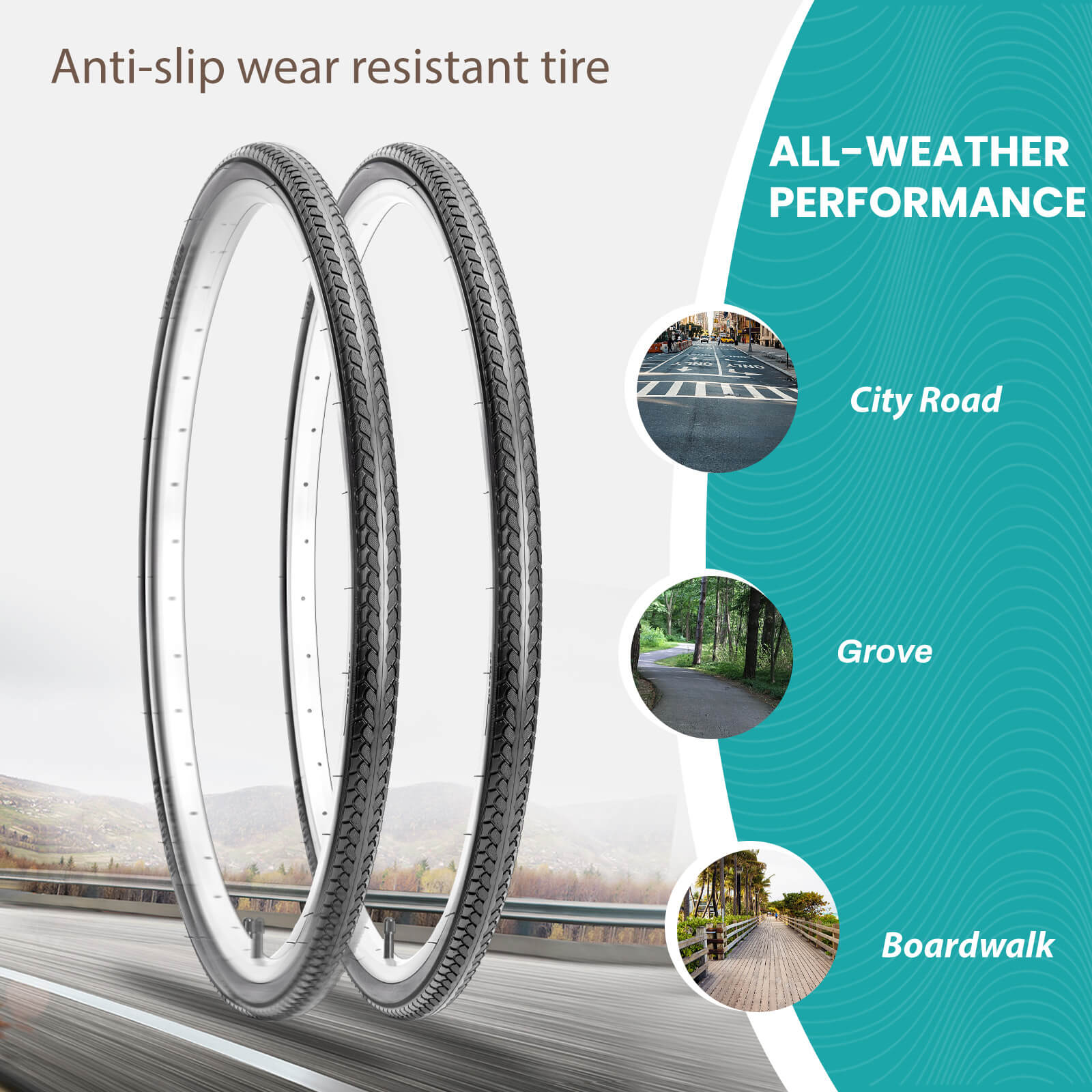 MOHEGIA 26x1 3/8 Inch Bike Tires