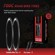 MOHEGIA 700C Road Bike Tire - 700×25C / 28C