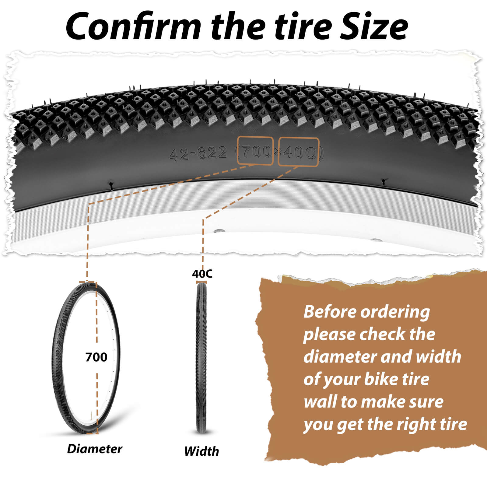 MOHEGIA 700c Gravel Bike Tires - 700×40C