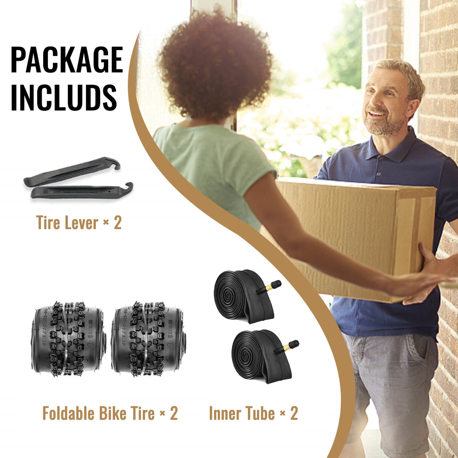 MOHEGIA Mountain Bike Tires Set: 2 Pack - 26/27.5/29" × 2.1"