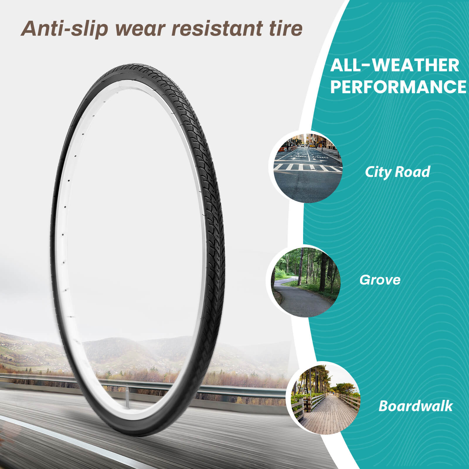 Mohegia 700C Road Bike Tire - 700×35C