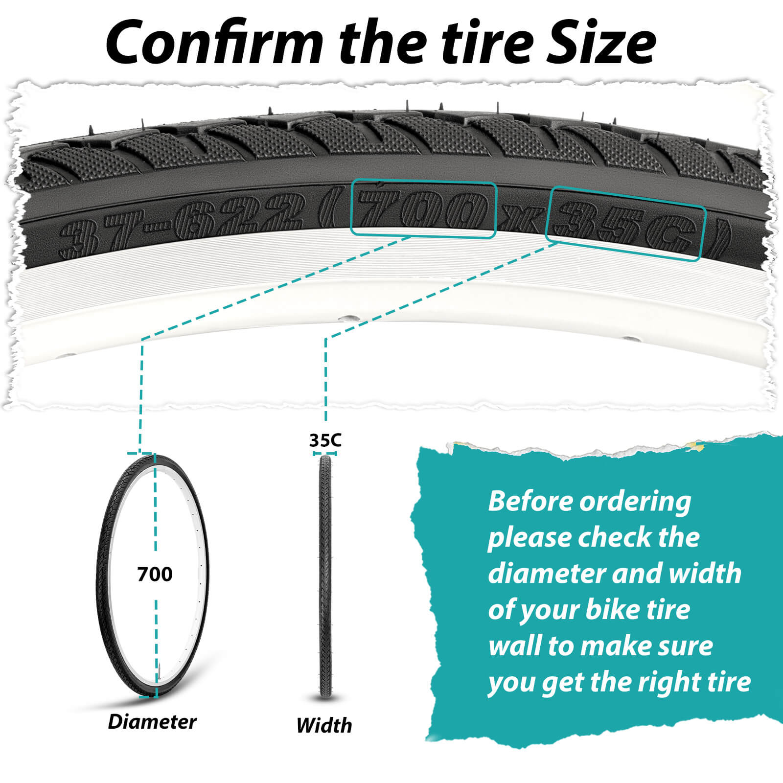 Mohegia 700C Road Bike Tire - 700×35C