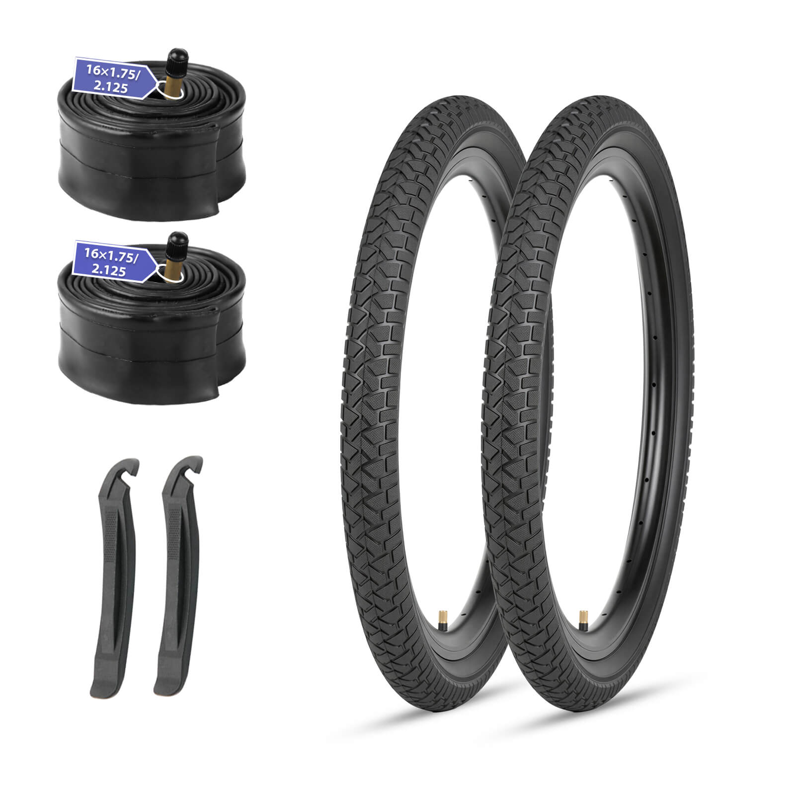 MOHEGIA 2 Pack Kids Bike Tires Set: 16x2.125/ 20x2.125
