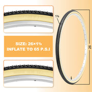 Mohegia Beige Wall Retro Bike Tire - 26×1 3/8 (37-590)