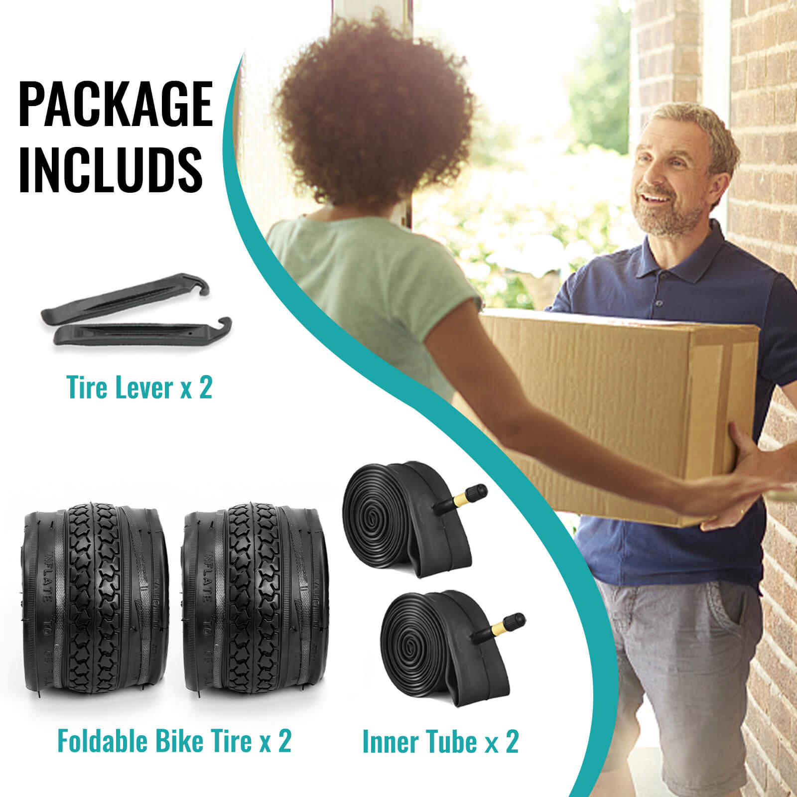 Retro Bicycle Tire - 26×1 3/8 (37-590)