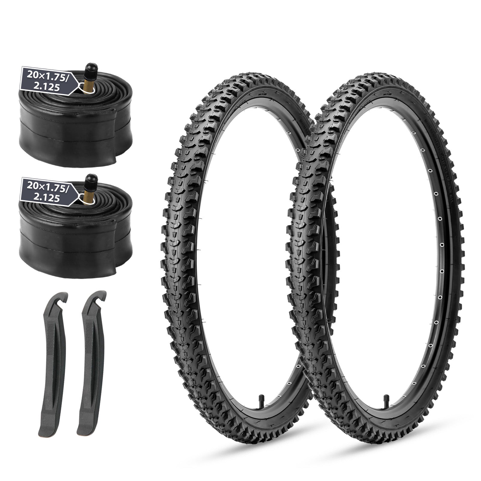 MOHEGIA Mountain Bike Tires Set: 2 Pack - 20/24/26" × 2.125"