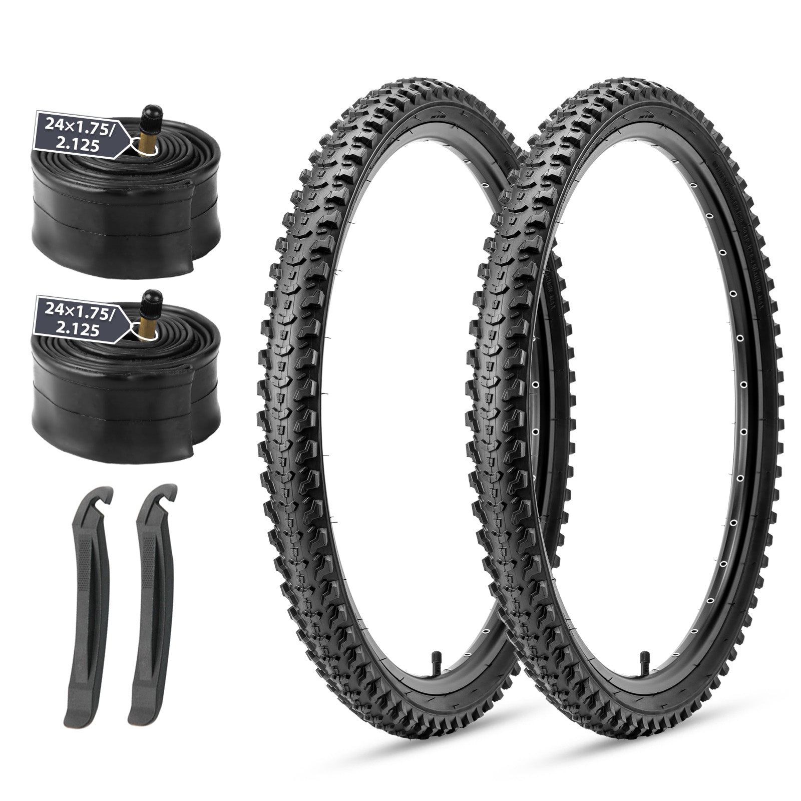 MOHEGIA Mountain Bike Tires Set: 2 Pack - 20/24/26" × 2.125"