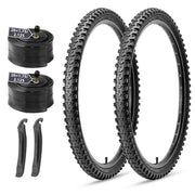 MOHEGIA Mountain Bike Tires Set: 2 Pack - 20/24/26" × 2.125"
