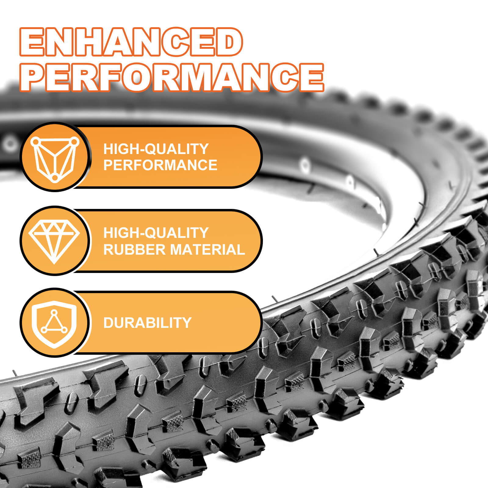 MOHEGIA Mountain Bike Tires Set: 2 Pack - 20/24/26" × 2.125"