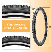 MOHEGIA Mountain Bike Tires Set: 2 Pack - 20/24/26" × 2.125"