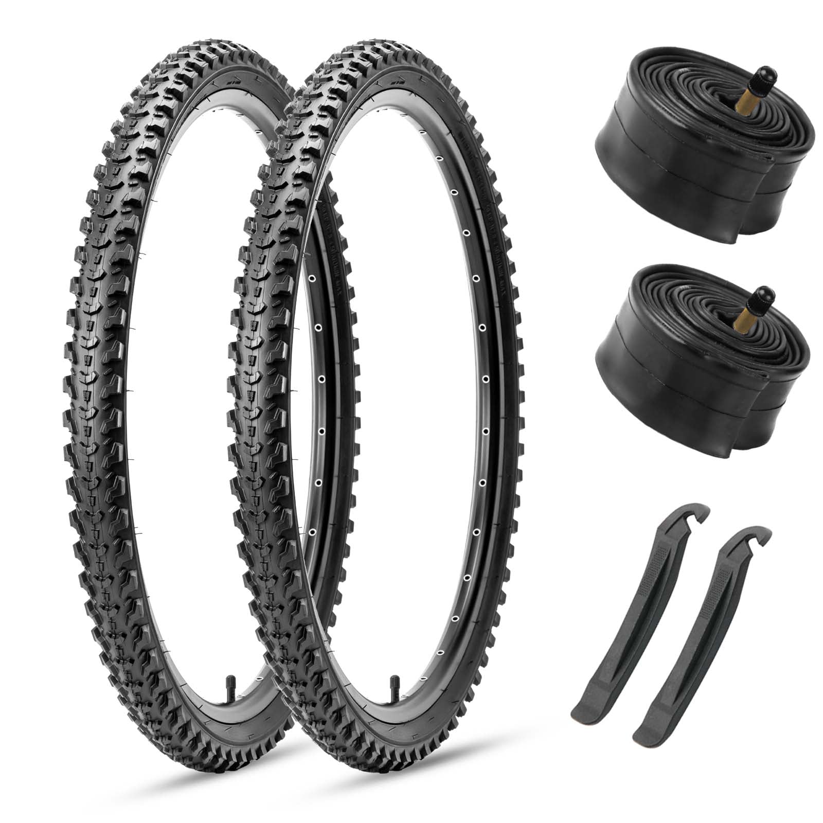 MOHEGIA Mountain Bike Tires Set: 2 Pack - 20/24/26" × 2.125"