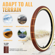 Gembridge Beige Wall Beach Crusier Tire - 26" × 2.125"