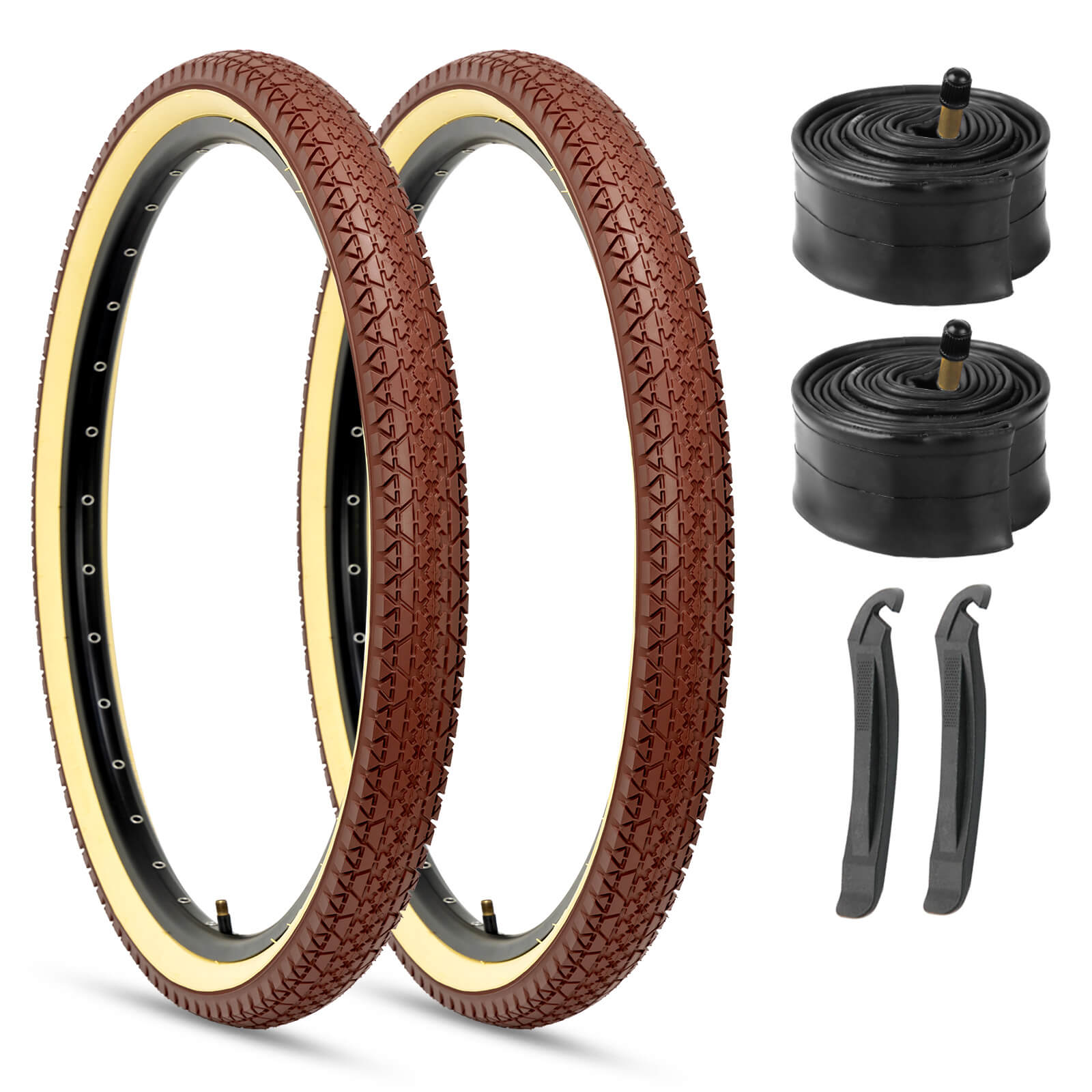 Gembridge Beige Wall Beach Crusier Tire - 26" × 2.125"