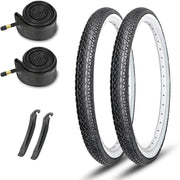 2-pack Hycline gembridge 26x2.125 inch beach cruiser bike tire replacement with tubes kit
