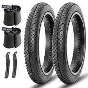 Hycline 2 Packed Raider Knobby Fat Tires Plus Tubes 20"/26" × 3.0"/4.0"