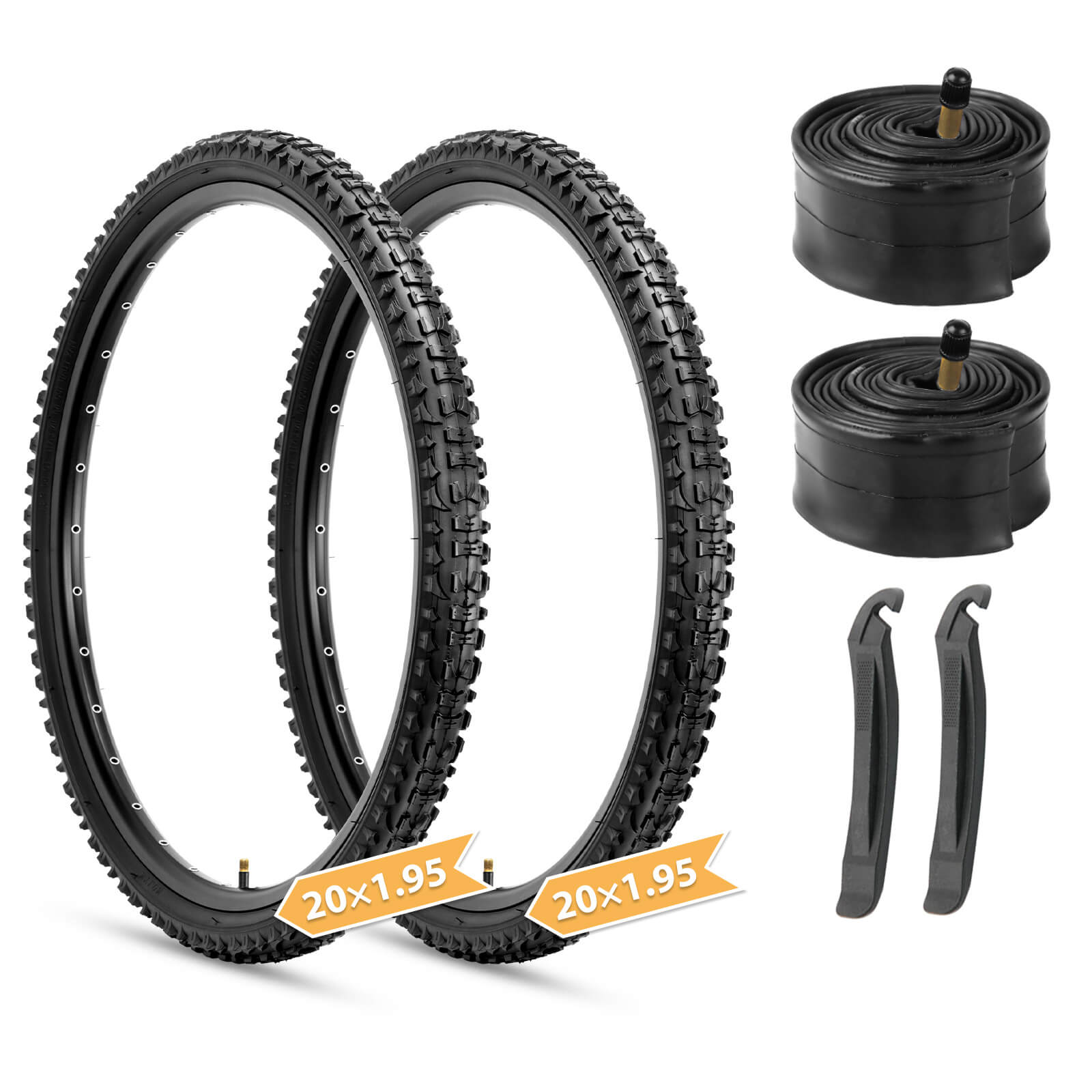 Hycline 20" × 1.95" Mountain Bike Tire,  MTB tires with inner tube, 20 inch bike tire for sale, Free shipping