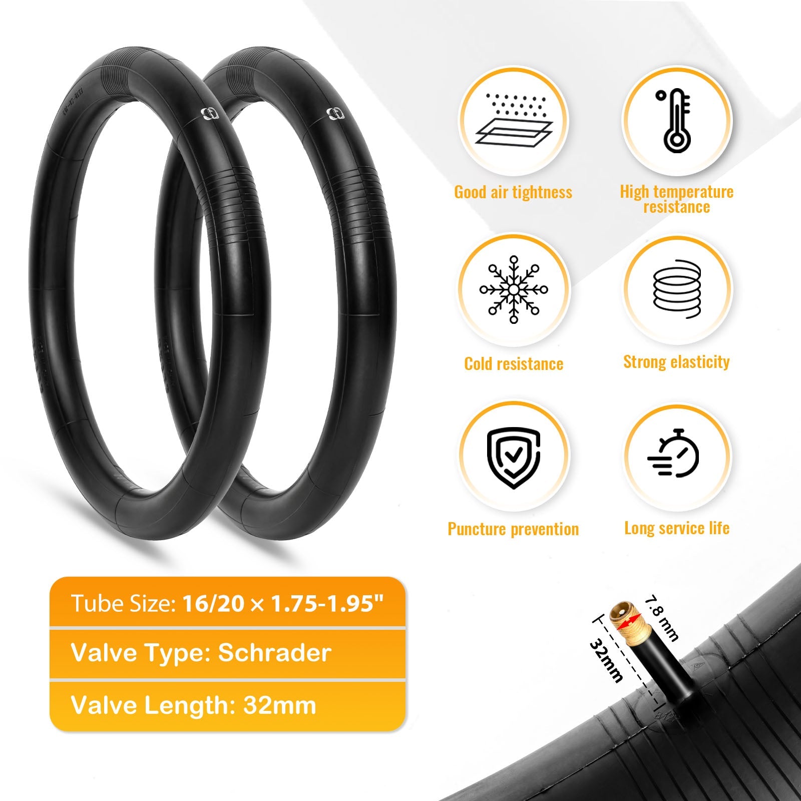 MOHEGIA 16 / 20x1.95 Inch Kids Bike Tires (2-Pack-In)