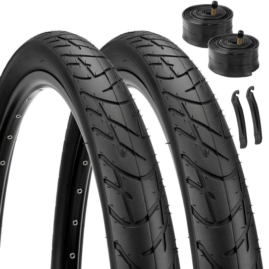 MOHEGIA City Bike Tires Set: 2 Pack 24/26x2.125