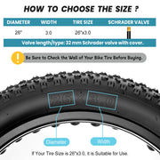 Mohegia Fat Tire Tube - 20”×3" / 26"×3"