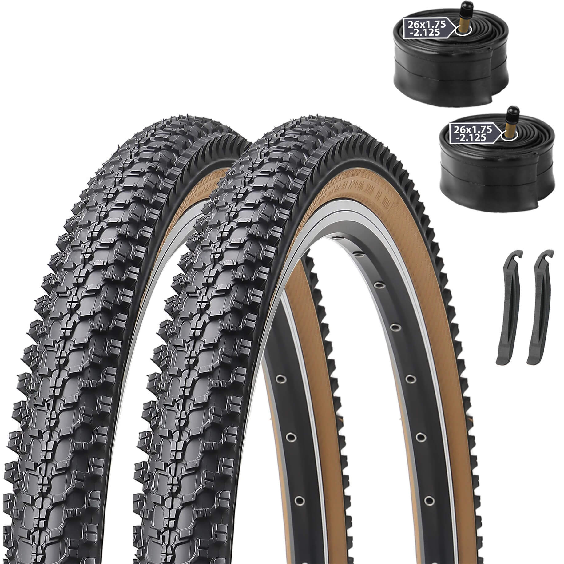 Brown Wall Mountain Bike Tire - 26"×1.95"