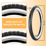 hycline dotree tire size 20x2.125 inch for rim