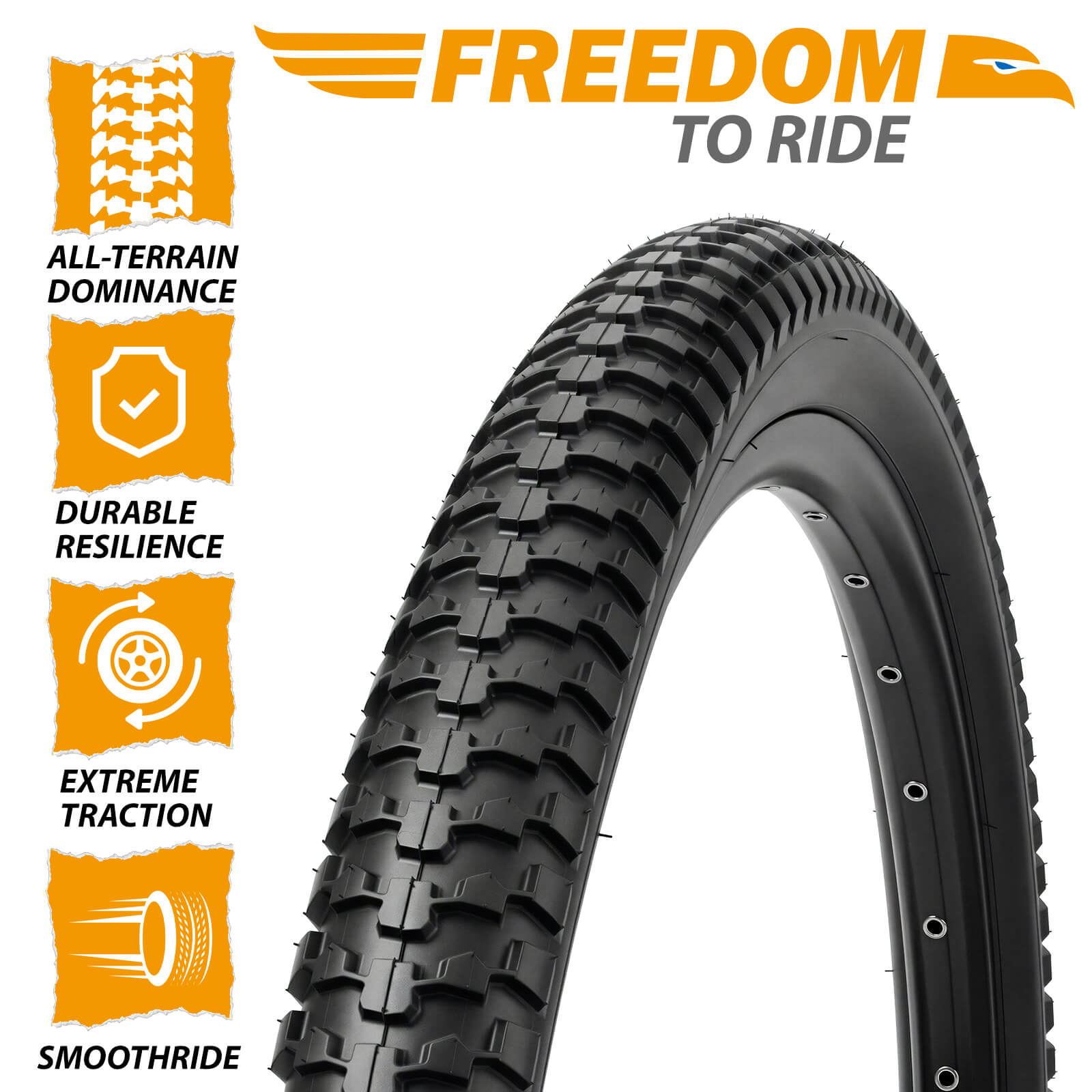 MOHEGIA Mountain Bike Tires Set: 2 Pack 26x2.1/27.5x2.1/29x2.1