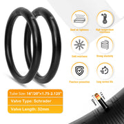 MOHEGIA 2-Pack MTB Bike Tires Set: 16x2.125/ 20x2.125