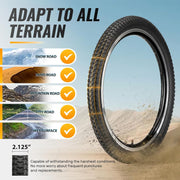 MOHEGIA 2-Pack MTB Bike Tires Set: 16x2.125/ 20x2.125