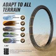 MOHEGIA Mountain Bike Tires Set:  2 Pack 24/26x1.95 Replacement