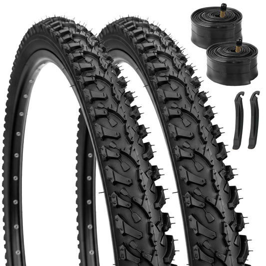MOHEGIA Mountain Bike Tires Set:  2 Pack 24/26x1.95 Replacement
